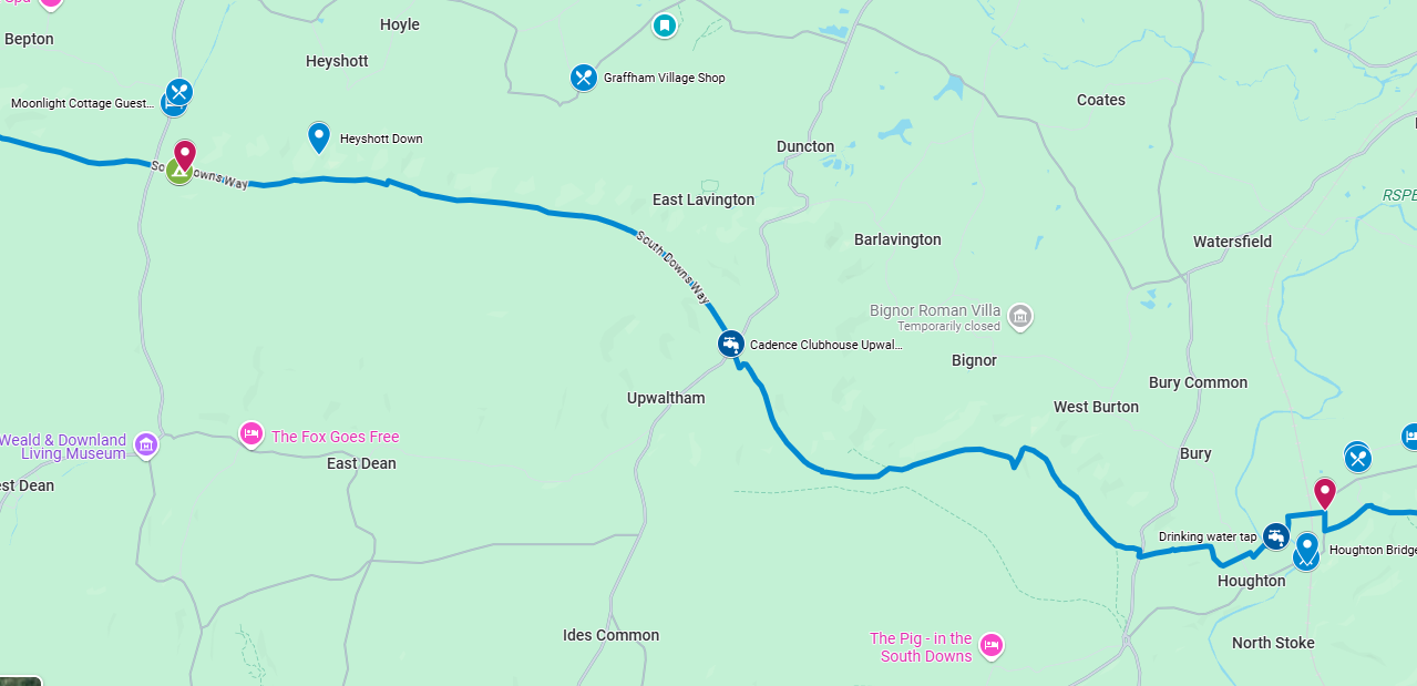 South Downs Way Day 4 route details