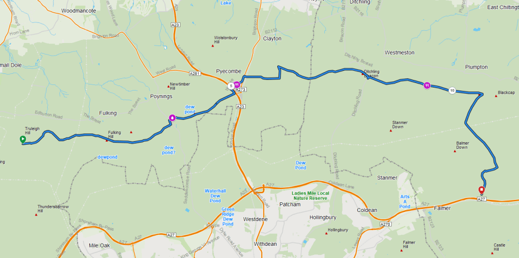 South Downs Way Day 6 route details